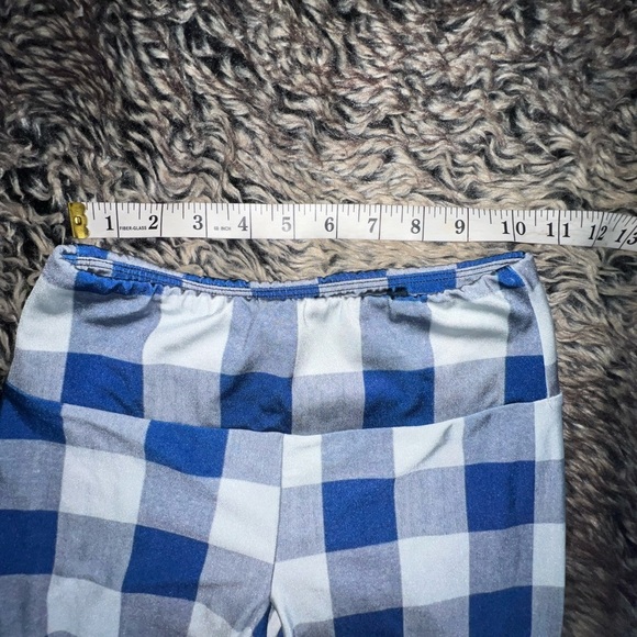 Goldsheep Blue and White Checkered Picnic Leggings, Medium - Picture 8 of 11